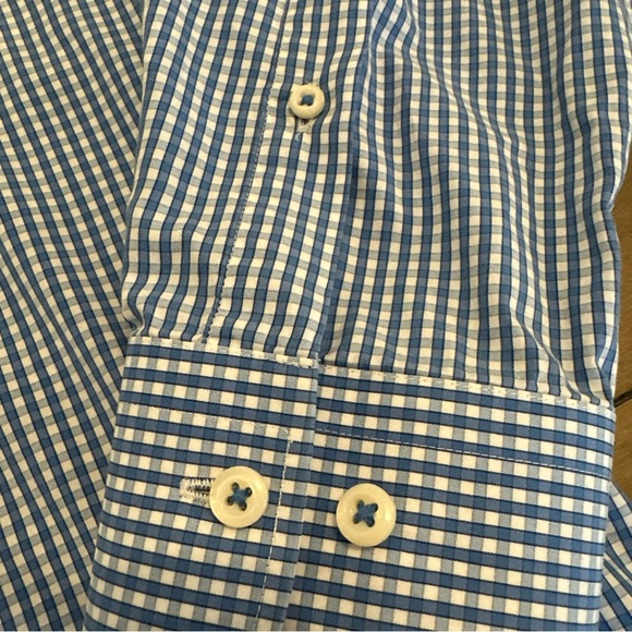 Peter Millar Seaside Finish Men’s Large Button Down Long Sleeve Shirt Blue - Picture 6 of 13